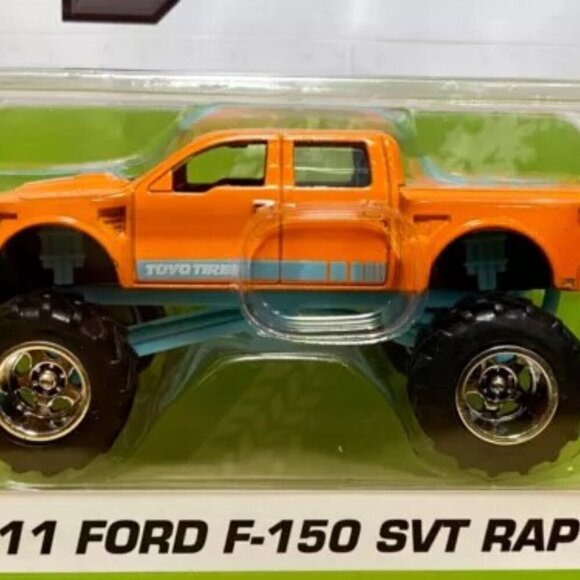 Jada Just Trucks 2011 Ford F-150 SVT Raptor Wave 37 Orange Die-cast HTF NIP 2022 - Picture 3 of 3
